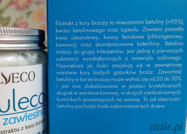 blog kosmetyczny, recenzje i testy kosmetyków, opinie o kosmetykach, sylveco betuleco zawiesina ekstrat z kory brzozy