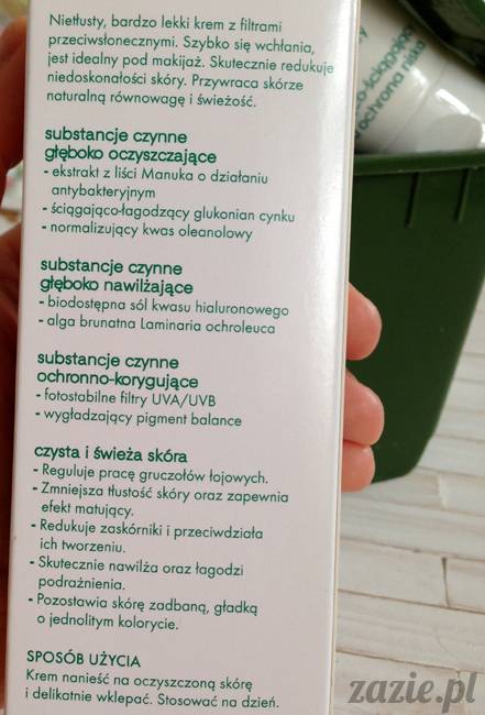 blog kosmetyczny, recenzje i testy kosmetyków, opinie o kosmetykach, ziaja oczyszczanie liście manuka krem nawilzajacy korygujaco sciagajacy
