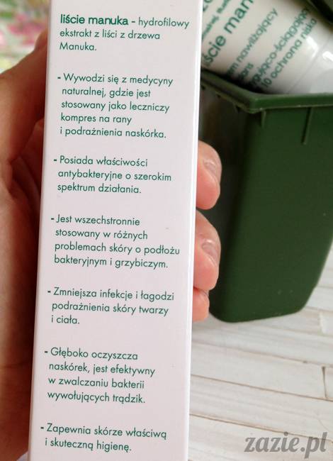blog kosmetyczny, recenzje i testy kosmetyków, opinie o kosmetykach, ziaja oczyszczanie liście manuka krem nawilzajacy korygujaco sciagajacy