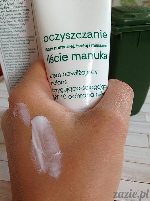 blog kosmetyczny, recenzje i testy kosmetyków, opinie o kosmetykach, ziaja oczyszczanie liście manuka krem nawilzajacy korygujaco sciagajacy