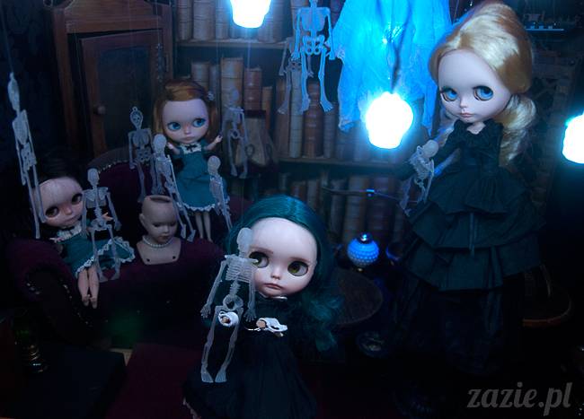 Dolly Halloween, custom Blythe doll, Zazie Dolls, lalka Blythe, lalka Blajt