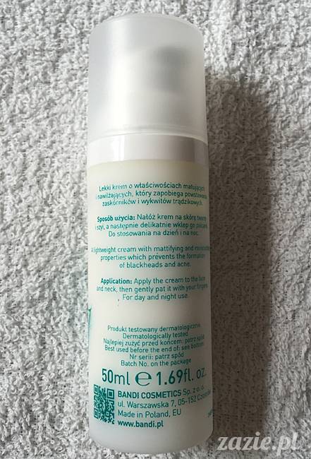 blog kosmetyczny, recenzje i testy kosmetyków, opinie o kosmetykach, leczenie trądziku, cera tłusta, cera problematyczna z niedoskonałościami, Bandi Kojący krem do skóry tłustej
