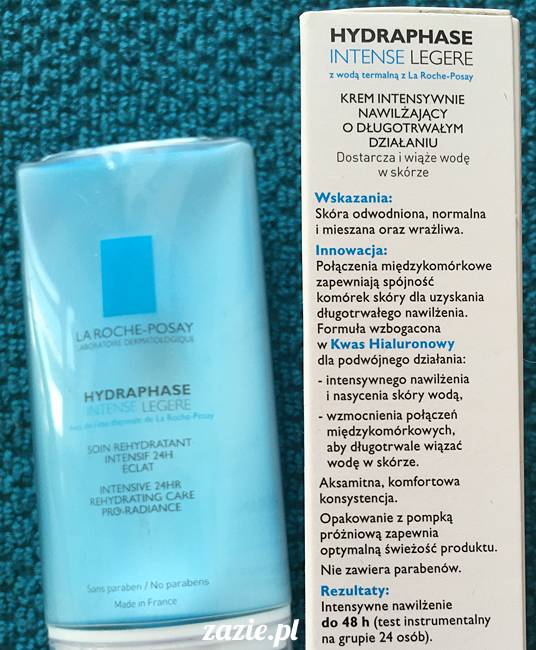 blog kosmetyczny, recenzje i testy kosmetyków, opinie o kosmetykach, leczenie trądziku, cera tłusta, cera problematyczna z niedoskonałościami, La Roche Posay, Hydraphase Intense Legere, Krem intensywnie nawilżający o długotrwałym działaniu
