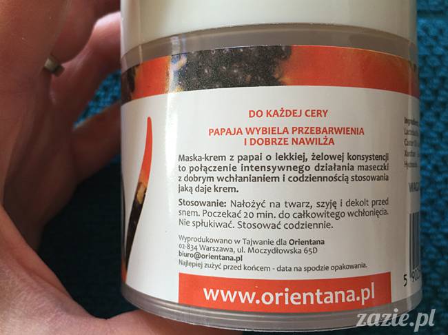 blog kosmetyczny, recenzje i testy kosmetyków, opinie o kosmetykach, leczenie trądziku, cera tłusta, cera problematyczna z niedoskonałościami, maska krem z papai do twarzy na noc