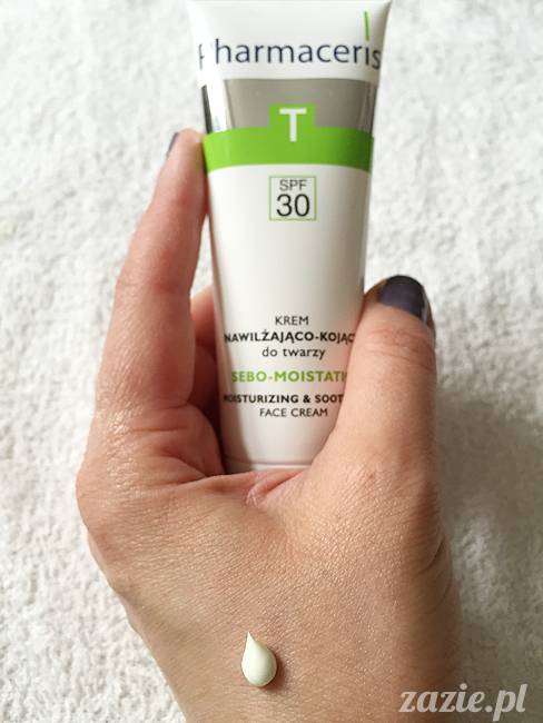 blog kosmetyczny, recenzje i testy kosmetyków, opinie o kosmetykach, leczenie trądziku, cera tłusta, cera problematyczna z niedoskonałościami, Pharmaceris Krem nawilżająco-kojący sebo-moistatic SPF30