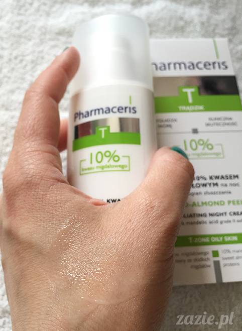blog kosmetyczny, recenzje i testy kosmetyków, opinie o kosmetykach, leczenie trądziku, cera tłusta, cera problematyczna z niedoskonałościami, Pharmaceris, Krem z 10% kwasem migdałowym sebo almond peel