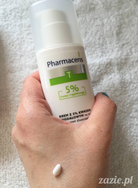 blog kosmetyczny, recenzje i testy kosmetyków, opinie o kosmetykach, leczenie trądziku, cera tłusta, cera problematyczna z niedoskonałościami, Pharmaceris, Krem z kwasem migdałowym 5% (sebo almond peel)