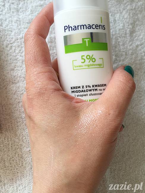 blog kosmetyczny, recenzje i testy kosmetyków, opinie o kosmetykach, leczenie trądziku, cera tłusta, cera problematyczna z niedoskonałościami, Pharmaceris, Krem z kwasem migdałowym 5% (sebo almond peel)