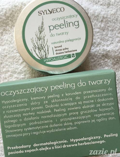 blog kosmetyczny, recenzje i testy kosmetyków, opinie o kosmetykach, leczenie trądziku, cera tłusta, cera problematyczna z niedoskonałościami, Sylveco Oczyszczający Peeling z korundem, korund skrzyp polny drzewo herbaciane