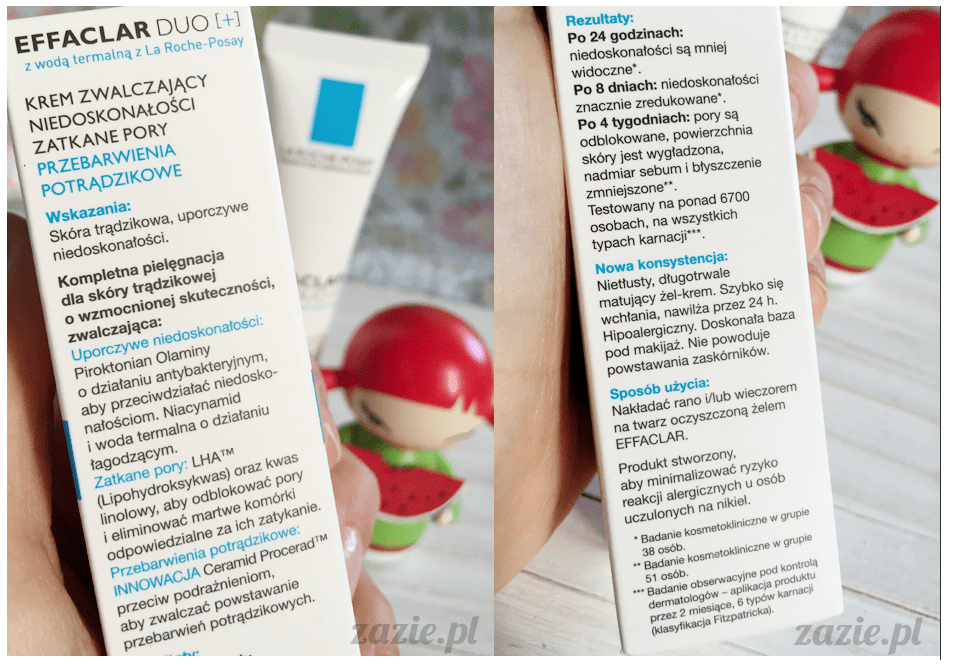 blog kosmetyczny, recenzje i testy kosmetyków, opinie o kosmetykach, leczenie trądziku, cera tłusta, cera problematyczna z niedoskonałościami, La Roche Posay, Effaclar Duo [+] Plus