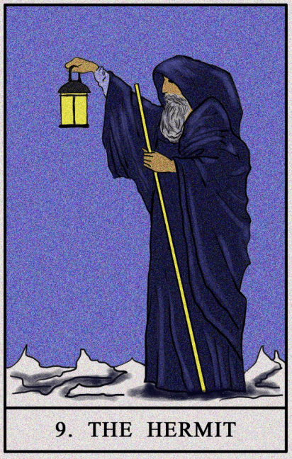 Karta tarota PUSTELNIK (EREMITA)