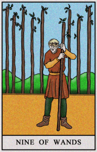 karta tarota: DZIEWIĄTKA KIJÓW
