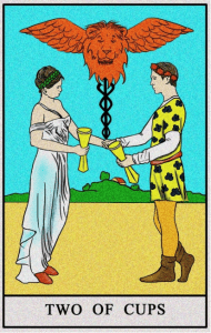 karta tarota: DWÓJKA KIELICHÓW
