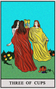 karta tarota: TRÓJKA KIELICHÓW