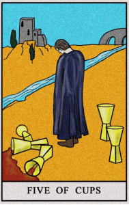 karta tarota: PIĄTKA KIELICHÓW