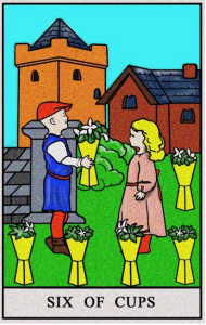 karta tarota: SZÓSTKA KIELICHÓW