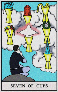 karta tarota: SIÓDEMKA KIELICHÓW