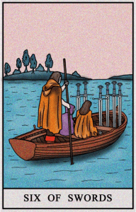 karta tarota: SZÓSTKA MIECZY