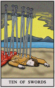 karta tarota: DZIESIĄTKA MIECZY