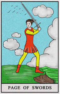 karta tarota: WALET MIECZY