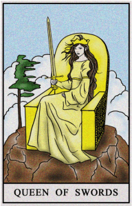 karta tarota: KRÓLOWA MIECZY