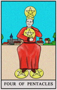 karta tarota: CZWÓRKA DENARÓW