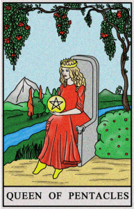 karta tarota: KRÓLOWA DENARÓW